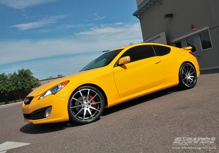 2010 Hyundai Genesis Coupe with 20" Axis Zero in Silver (Matte) wheels