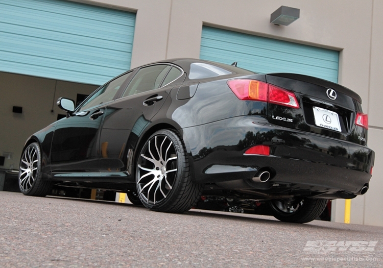 2010 Lexus IS with 20" Giovanna Kilis in Machined Black wheels