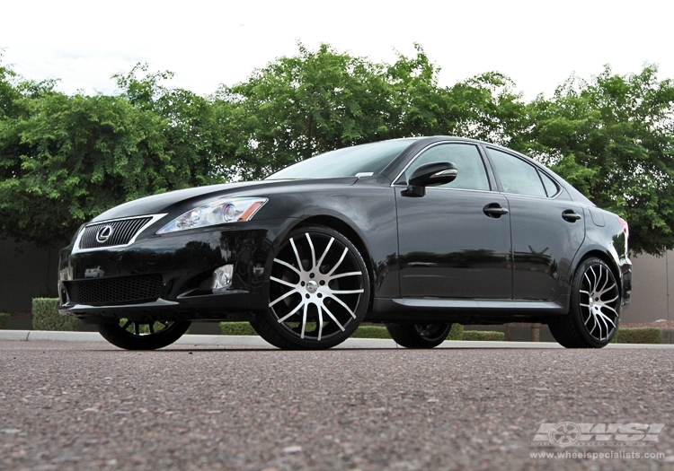 2010 Lexus IS with 20" Giovanna Kilis in Machined Black wheels