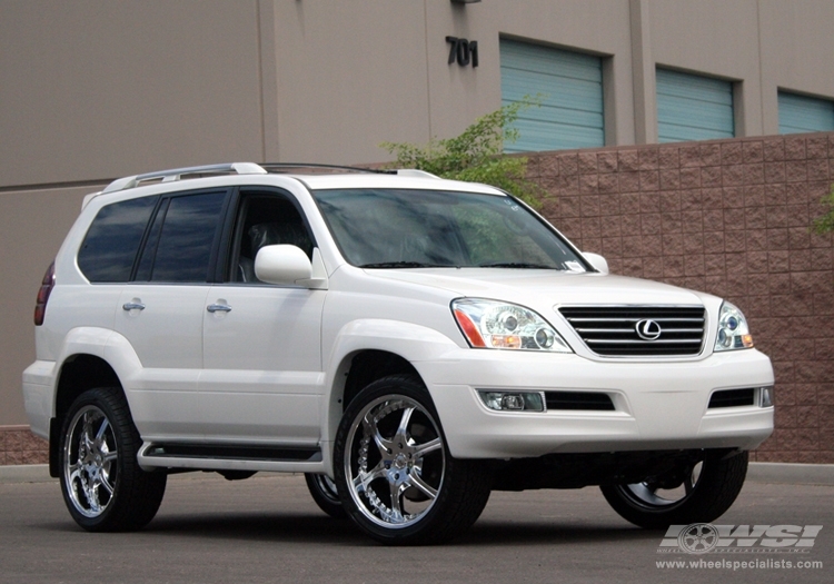 2007 Lexus GX with 22" Giovanna Closeouts Gianelle Spezia-6 in Chrome wheels