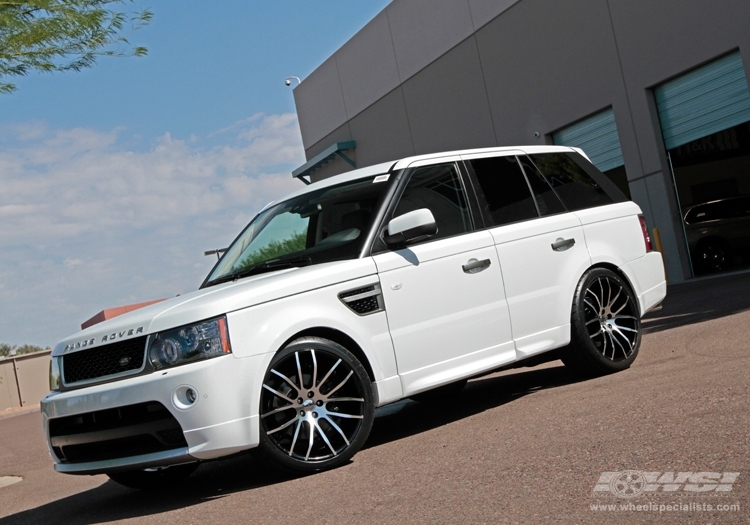 2010 Land Rover Range Rover Sport with 22" Giovanna Kilis in Machined Black wheels