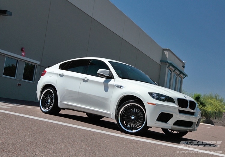 2010 BMW X6 with 22" Beyern Mesh in Gloss Black (Mirror Cut Lip) wheels