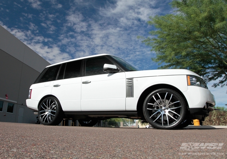 2011 Land Rover Range Rover with 22" Giovanna Kilis in Machined Black wheels