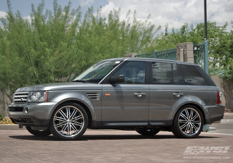 2007 Land Rover Range Rover Sport with 22" Vossen VVS-082 in Black Machined (DISCONTINUED) wheels
