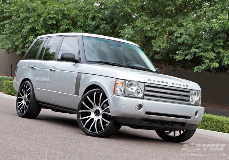 2010 Land Rover Range Rover with 24" Giovanna Siena in Machined Black wheels