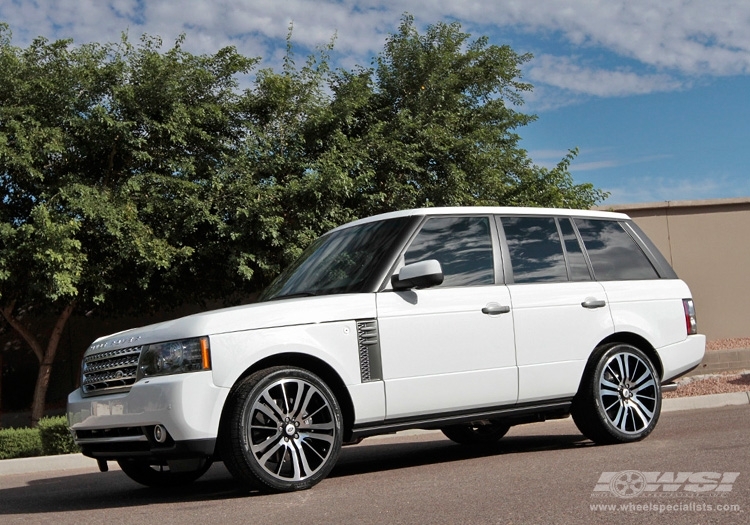 2010 Land Rover Range Rover with 22" ES Designs LR-5 in Black (Machined) wheels