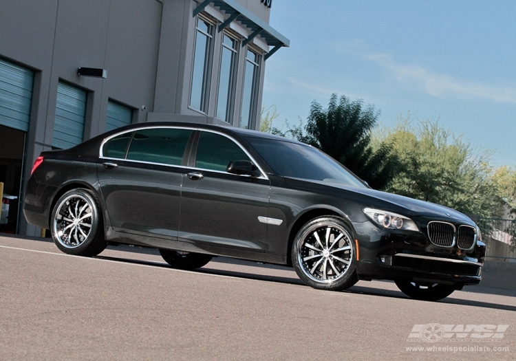 2010 BMW 7-Series with 20" Lexani LSS-10 in Machined Black wheels