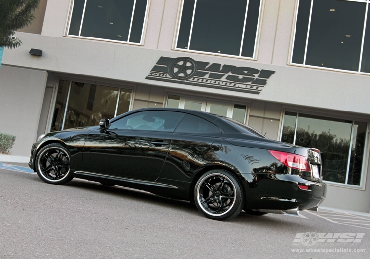 2010 Lexus IS-C with 19" Vossen VVS-075 in Gloss Black (Stainless Lip) wheels