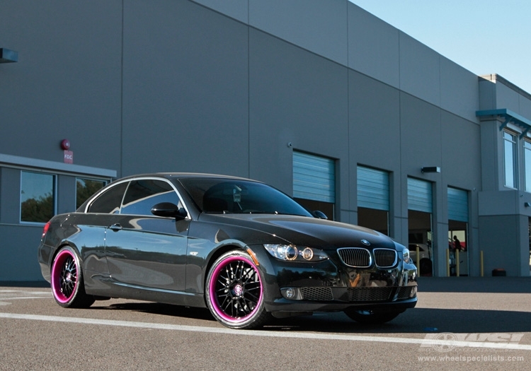 2009 BMW 3-Series with 20" Beyern Mesh in Gloss Black (Mirror Cut Lip) wheels