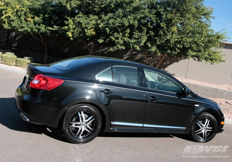 2011 Suzuki Kizashi with 18" 2Crave No.10 in Black Machined (Black Lip) wheels