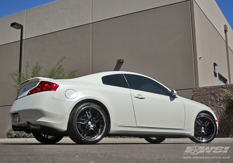 2006 Infiniti G35 Coupe with 20" Giovanna Cuomo in Black (Machined Lip) wheels