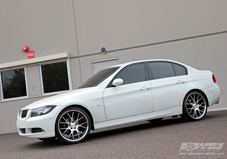 2010 BMW 3-Series with 20" Vossen CV2 in Matte Black wheels