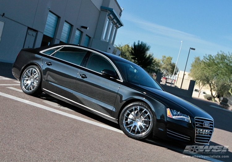 2011 Audi A8 with 20" Giovanna Kilis in Chrome wheels