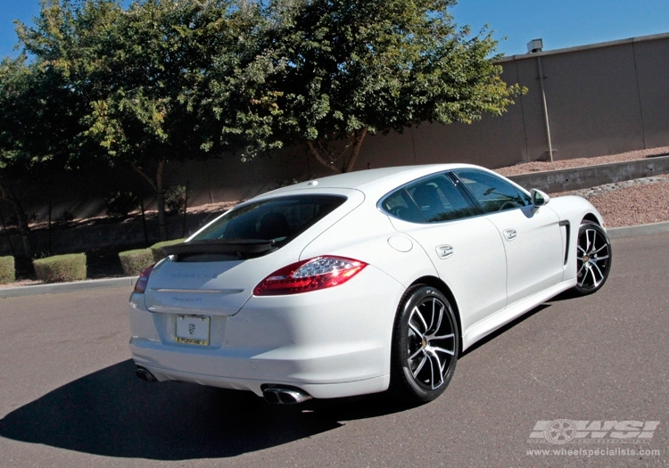 2011 Porsche Panamera with 20" Giovanna Forged Crewe in Machined (Black) wheels