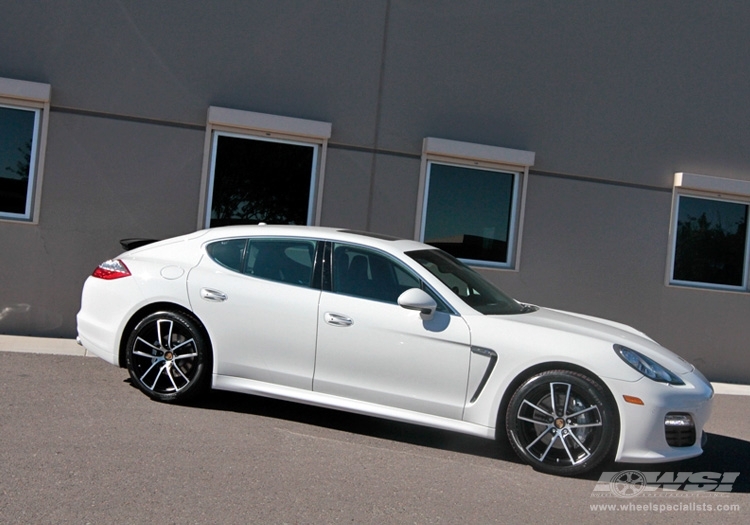 2011 Porsche Panamera with 20" Giovanna Forged Crewe in Machined (Black) wheels