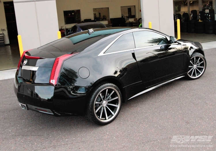 2011 Cadillac CTS Coupe with 20" Vossen CV1 in Matte Black (DISCONTINUED) wheels