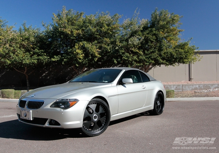 2008 BMW 6-Series with 22" Giovanna Berlin in Matte Black wheels