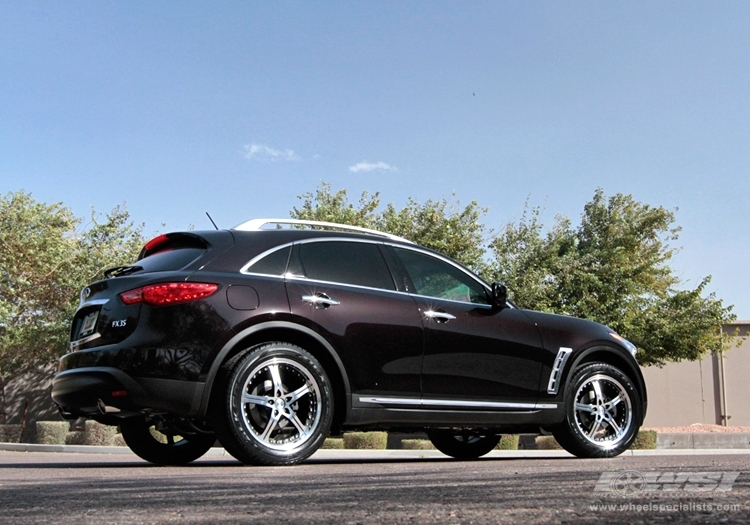 2011 Infiniti FX35 with 20" Gianelle Spezia-5 in Machined (Face and Lip) wheels