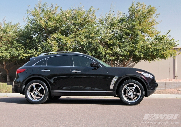 2011 Infiniti FX35 with 20" Gianelle Spezia-5 in Machined (Face and Lip) wheels