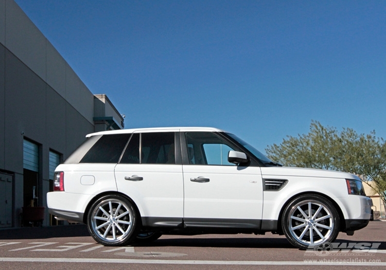 2010 Land Rover Range Rover Sport with 22" Vossen CV1 in Matte Silver (DISCONTINUED) wheels