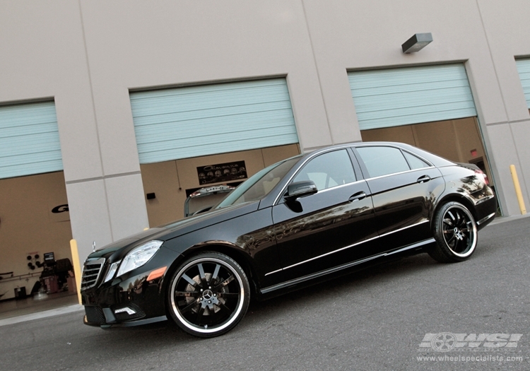 2011 Mercedes-Benz E-Class with 20" Mandrus Wilhelm in Gloss Black (Mirror Cut Lip) wheels