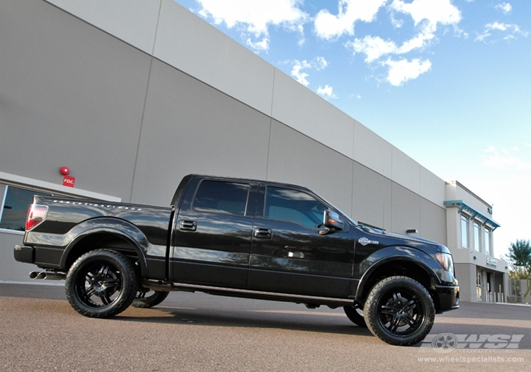 2011 Ford F-150 with 22" MKW M105 in Black (Satin) wheels