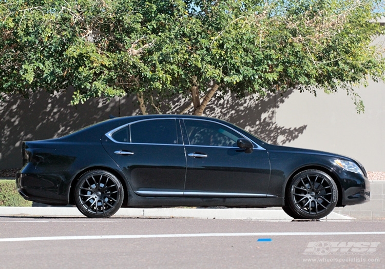 2010 Lexus LS with 20" Giovanna Kilis in Matte Black wheels