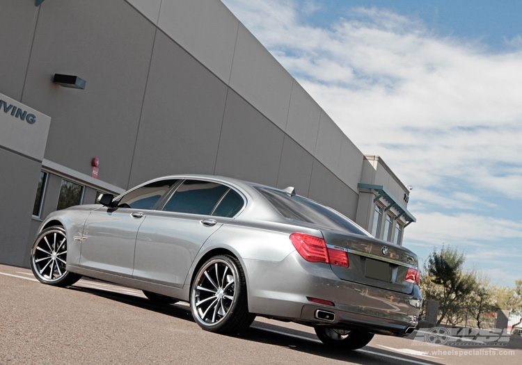 2011 BMW 7-Series with 22" Vossen CV1 in Matte Black (DISCONTINUED) wheels