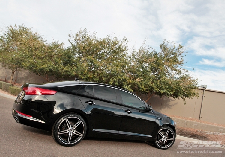 2011 Kia Optima with 20" Enkei Razr in Machined Black (Luxury Sport) wheels