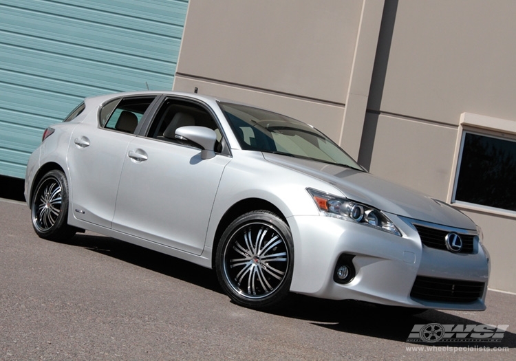 2011 Lexus CT200H with 17" Avenue A601 in Gloss Black (Machined Face w/ Groove) wheels