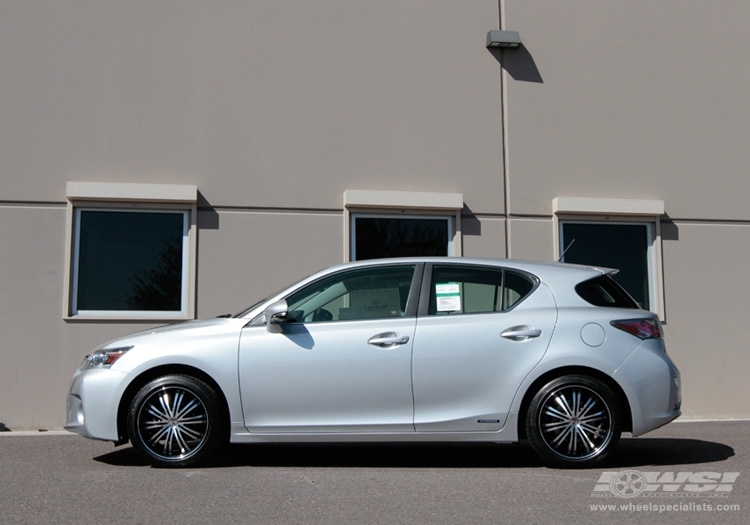 2011 Lexus CT200H with 17" Avenue A601 in Gloss Black (Machined Face w/ Groove) wheels