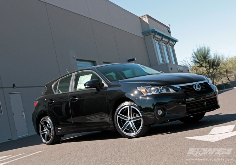 2011 Lexus CT200H with 17" MKW M107 in Machined (Gloss Black) wheels