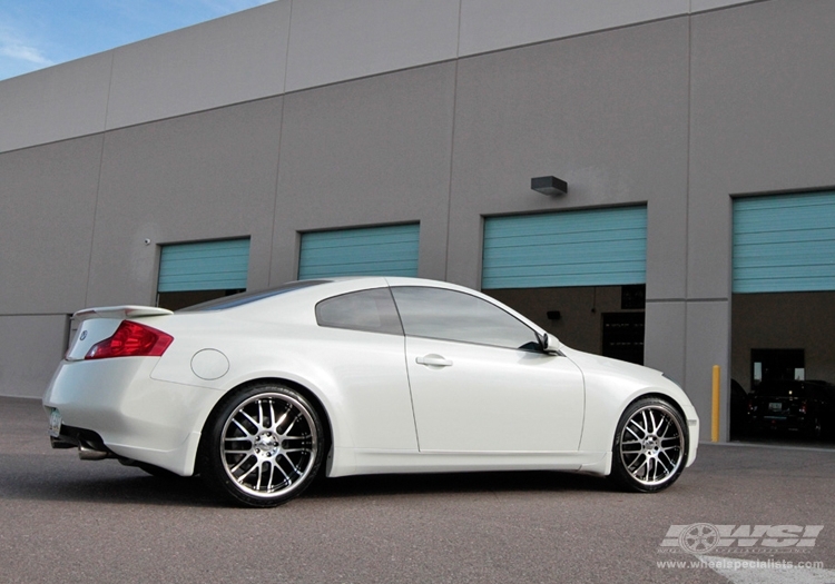 2007 Infiniti G35 Coupe with 20" Vossen VVS-094 in Black Machined (Discontinued) wheels