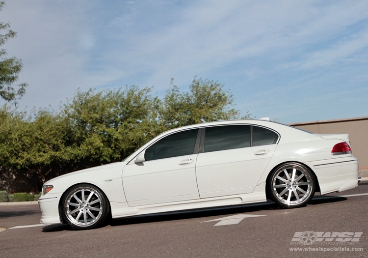 2008 BMW 7-Series with 22" Vossen VVS-083 in Silver Machined (Stainless Lip) wheels