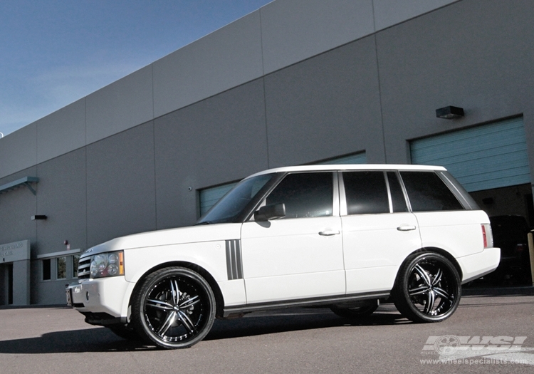 2010 Land Rover Range Rover with 24" MKW M105 in Black (Machined Face) wheels
