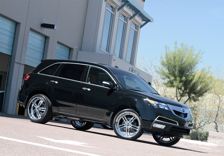 2011 Acura MDX with 22" Bazo B502 in Chrome wheels