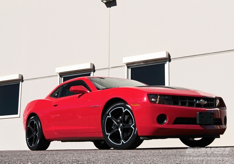 2010 Chevrolet Camaro with 20" Giovanna Dalar-5V in Machined Black (Matte) wheels