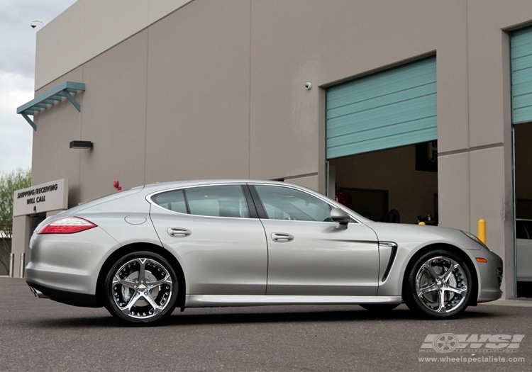 2011 Porsche Panamera with 20" Giovanna Dalar-5V in Chrome wheels