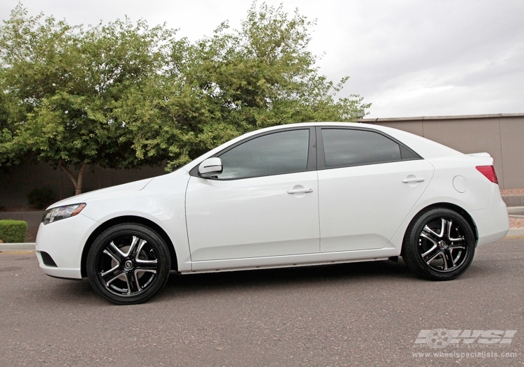 2011 Kia Forte with 18" Enkei AKP in Black (Luxury Sport) wheels