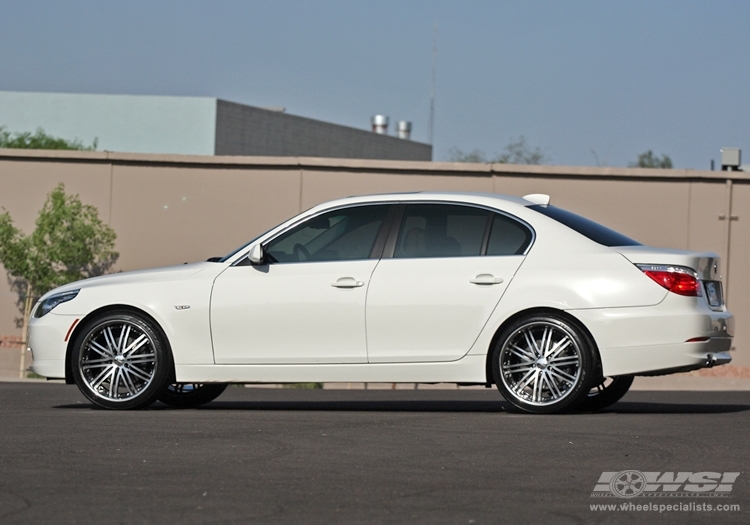 2007 BMW 5-Series with 20" Vossen VVS-082 in Black Machined (DISCONTINUED) wheels