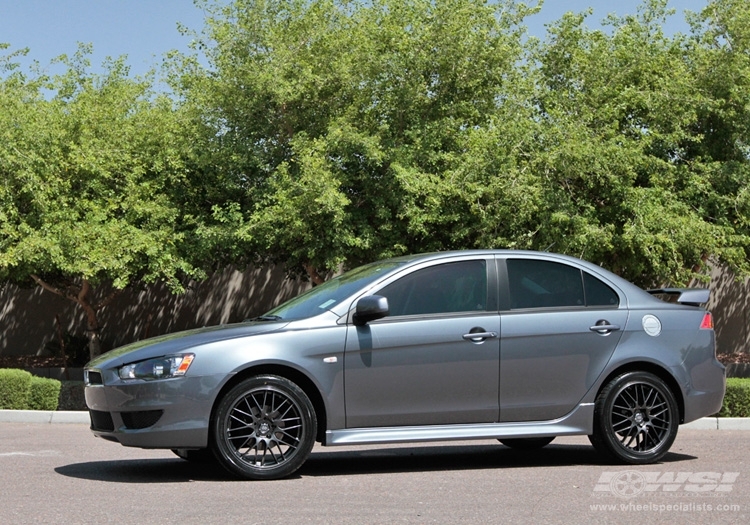 2011 Mitsubishi Lancer with 18" Enkei EKM3 in Gloss Gunmetal wheels