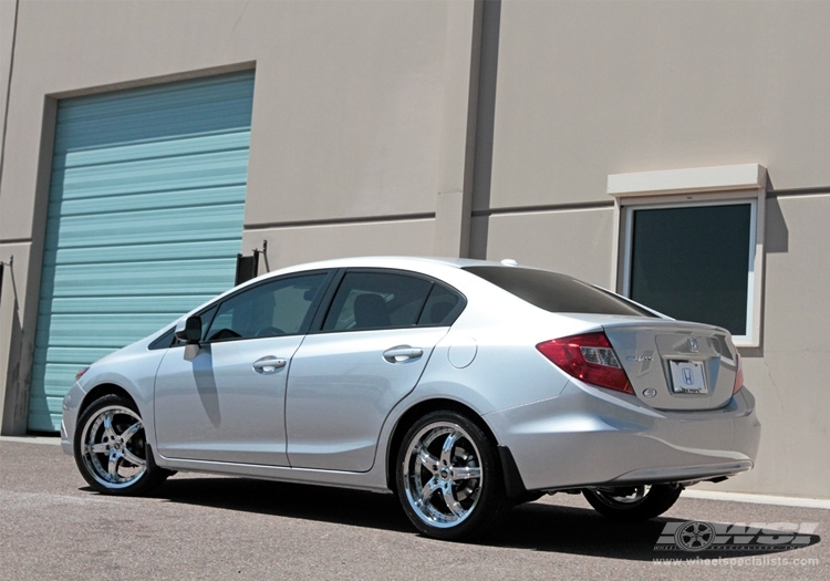 2012 Honda Civic with 18" Enkei LS-5 in Chrome (Luxury Sport) wheels