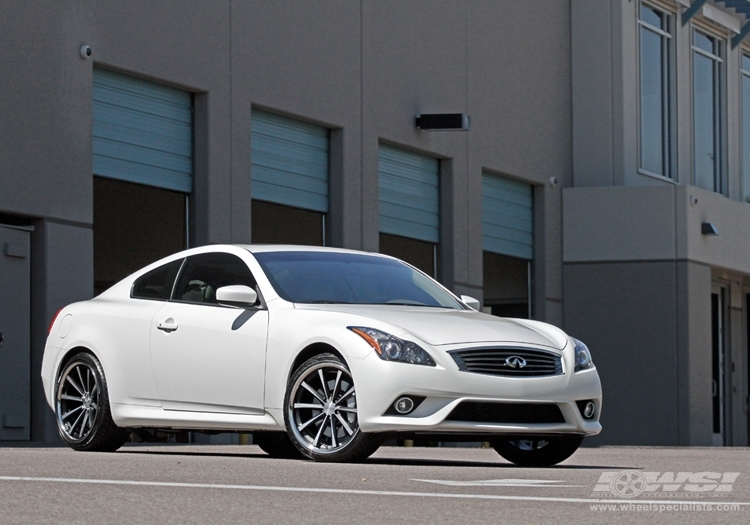 2011 Infiniti G37 Coupe with 20" Vossen CV1 in Matte Black (DISCONTINUED) wheels