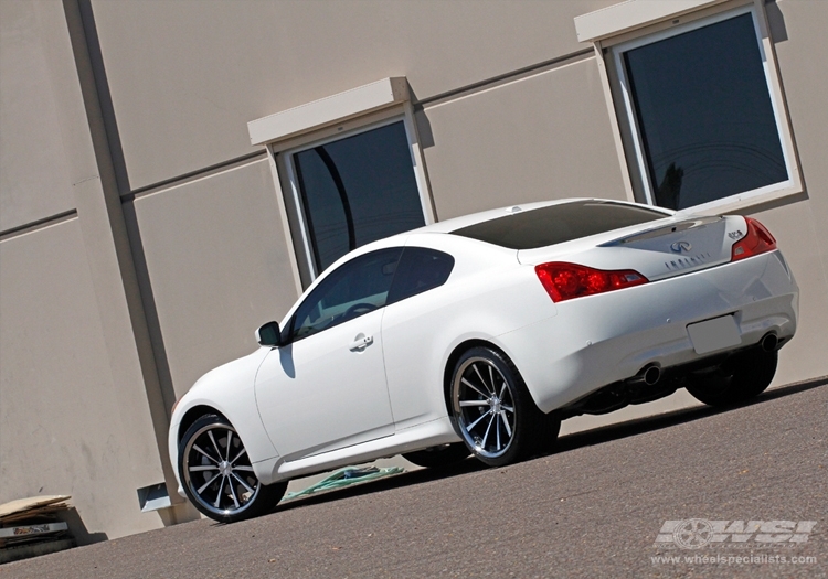 2010 Infiniti G37 Coupe with 20" Vossen CV1 in Matte Black (DISCONTINUED) wheels