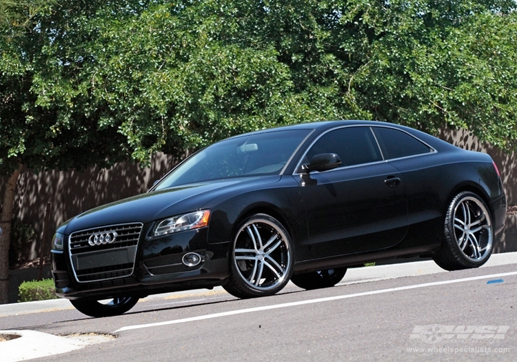 2010 Audi A5 with 20" Vossen VVS-085 in Gloss Black (DISCONTINUED) wheels