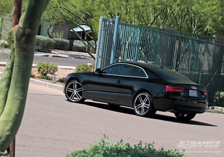 2010 Audi A5 with 20" Vossen VVS-085 in Gloss Black (DISCONTINUED) wheels