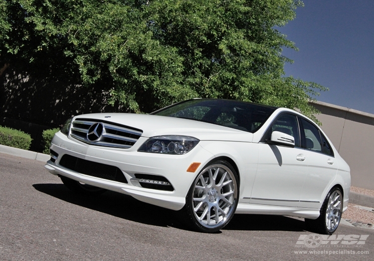 2010 Mercedes-Benz C-Class with 20" Vossen CV2 in Matte Silver (DISCONTINUED) wheels