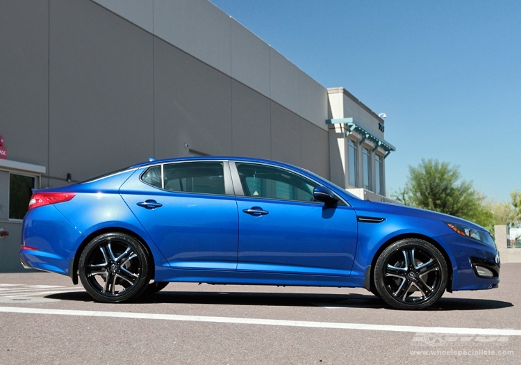 2011 Kia Optima with 20" Enkei AKP in Black (Luxury Sport) wheels