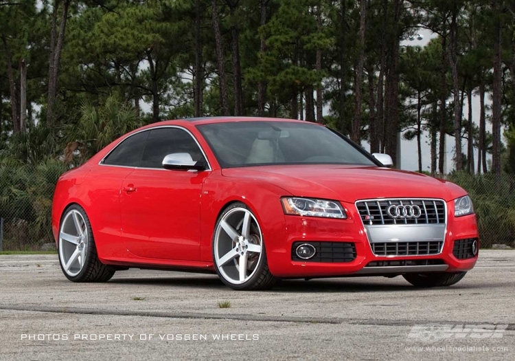 2010 Audi S5 with 20" Vossen CV3-R in Silver Metallic wheels