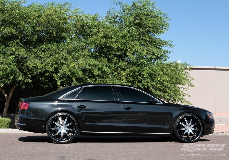 2011 Audi A8 with 24" Lexani LX-9 in Machined Black wheels